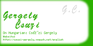 gergely csuzi business card